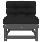 VidaXL Middenbank Grenenhout Grijs - 40% Korting!