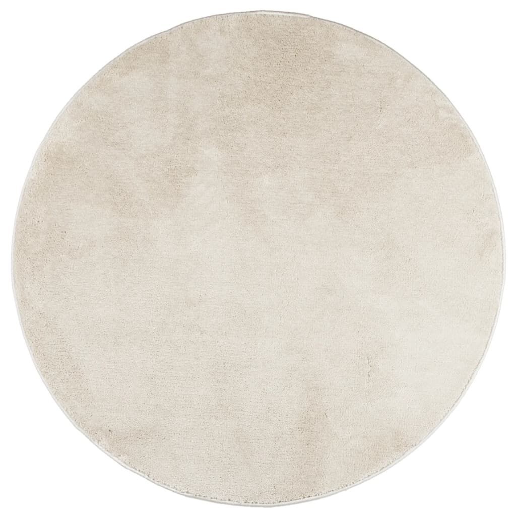 vidaXL Vloerkleed OVIEDO beige Ø 200 cm - 40% korting!