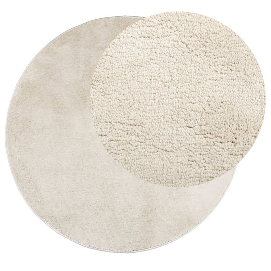 vidaXL Vloerkleed OVIEDO beige Ø 200 cm - 40% korting!