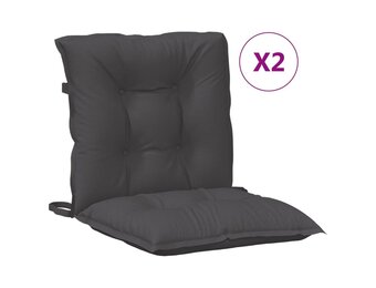 VidaXL Stoelkussens 2 st Antraciet 100x50x7cm - 40% Korting!