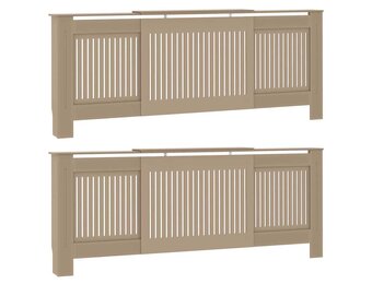 vidaXL Radiatorafdekking 2 stuks Bruin - 40% Korting!