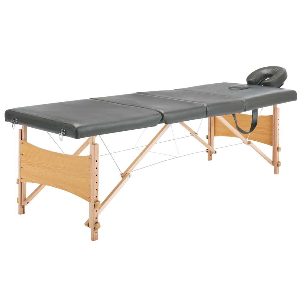 vidaXL Massagetafel Antraciet - 4 Zones - Nu met 40% Korting!