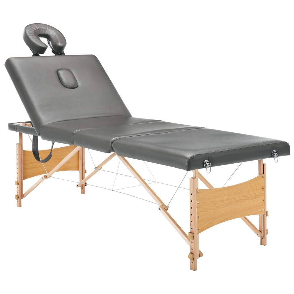 vidaXL Massagetafel Antraciet - 4 Zones - Nu met 40% Korting!