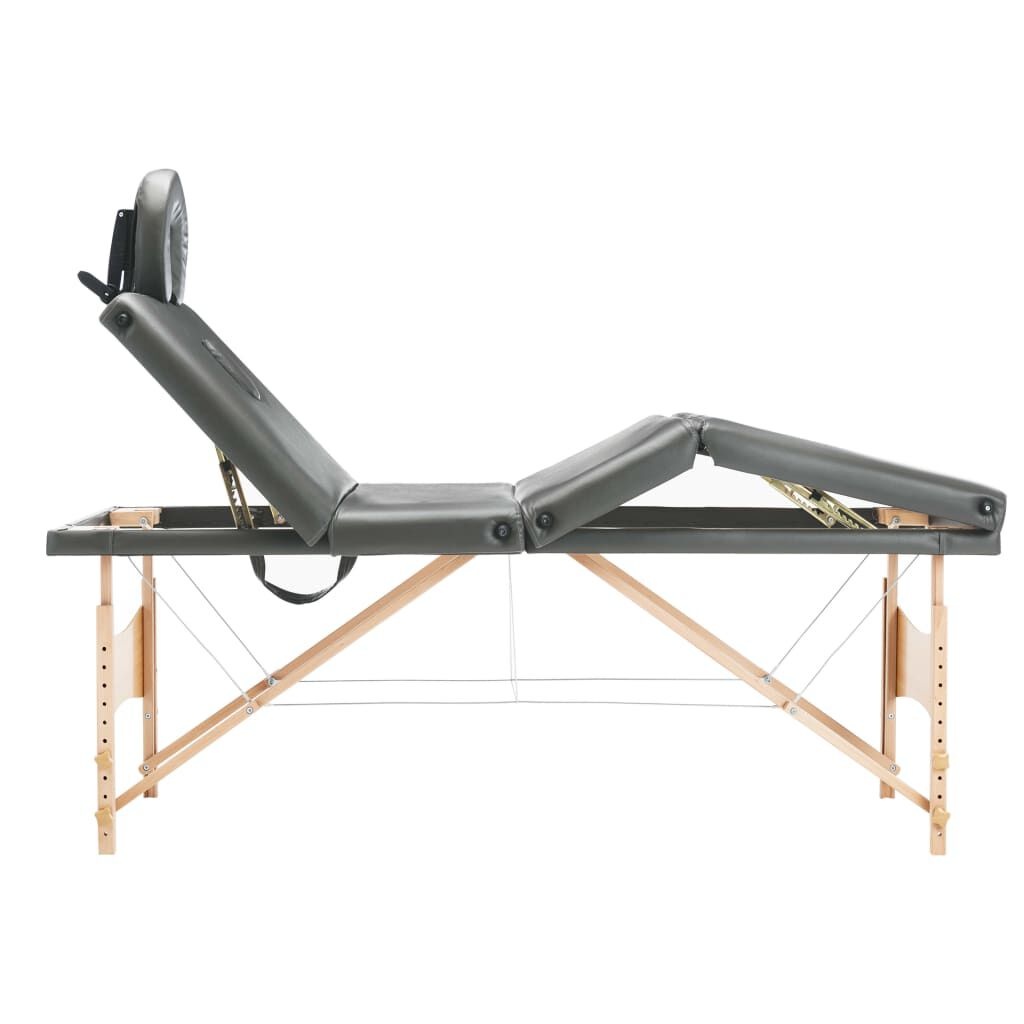 vidaXL Massagetafel Antraciet - 4 Zones - Nu met 40% Korting!