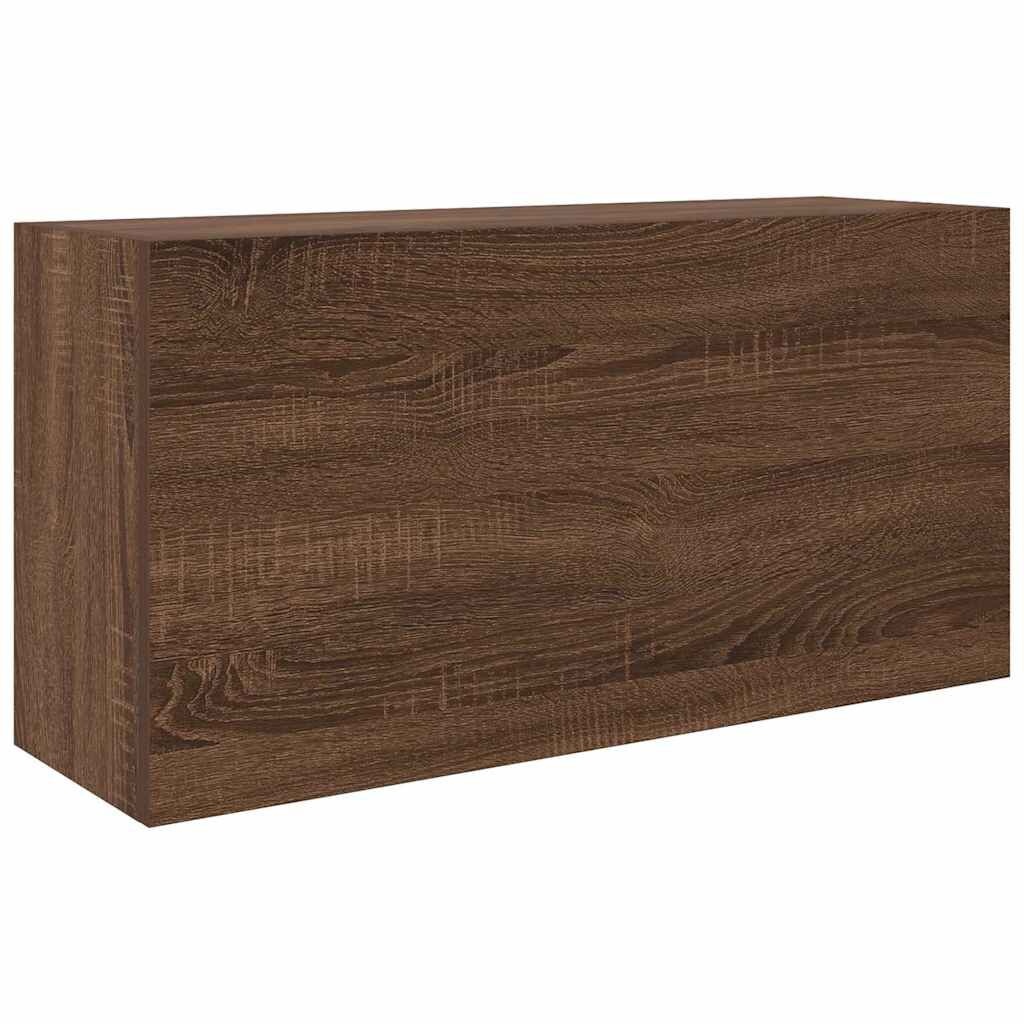 vidaXL Wandkast Bruin Eiken 80x25x40cm - 55% Korting!
