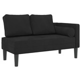 vidaXL Chaise longue Fluweel Zwart - 40% Korting!