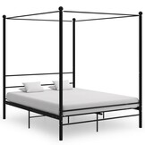 vidaXL Hemelbedframe Metaal Zwart 160x200cm | 55% Korting