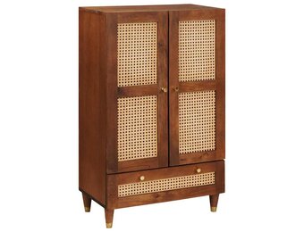 vidaXL Media-opslagkast Bruin - Rotan & Mangohout - 55% Korting!