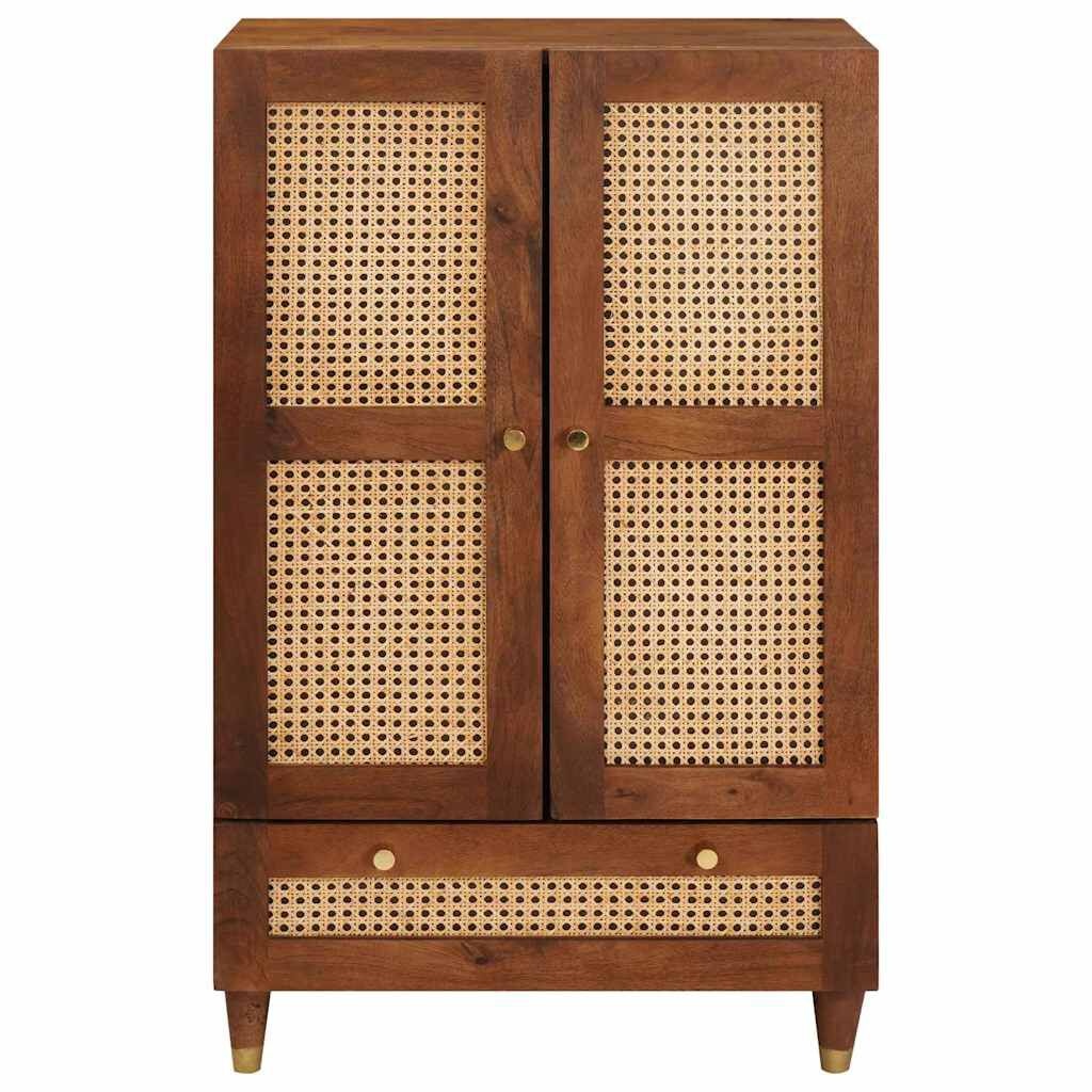 vidaXL Media-opslagkast Bruin - Rotan & Mangohout - 55% Korting!