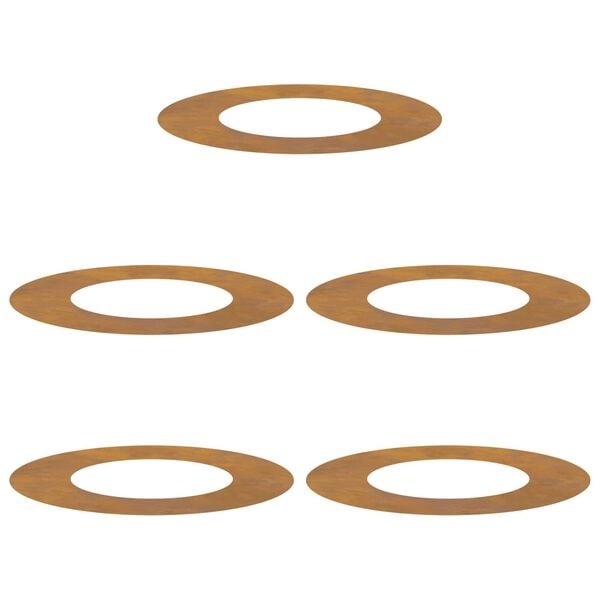 vidaXL Platte Boomringen (5 stuks) - Cortenstaal Ø40/70cm - 55% Korting
