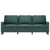 vidaXL Driezitsbank 180cm Fluweel Donkergroen - 40% Korting!