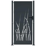 vidaXL Poort 105x180cm Antraciet - Grasontwerp - 40% Korting