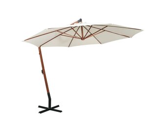 vidaXL Zweefparasol 350 cm Wit - 70% Korting