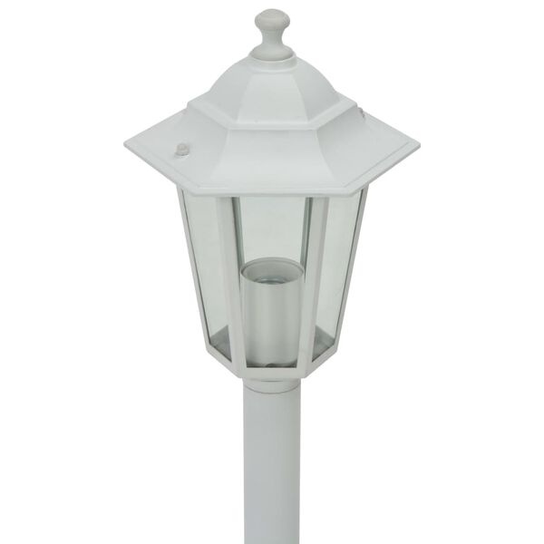 vidaXL Paalverlichting Tuin (6-st) - Aluminium Wit - E27 Fitting - 67% Korting