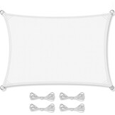 Schaduwdoek 3x4m Rechthoek Wit - 65% Korting!
