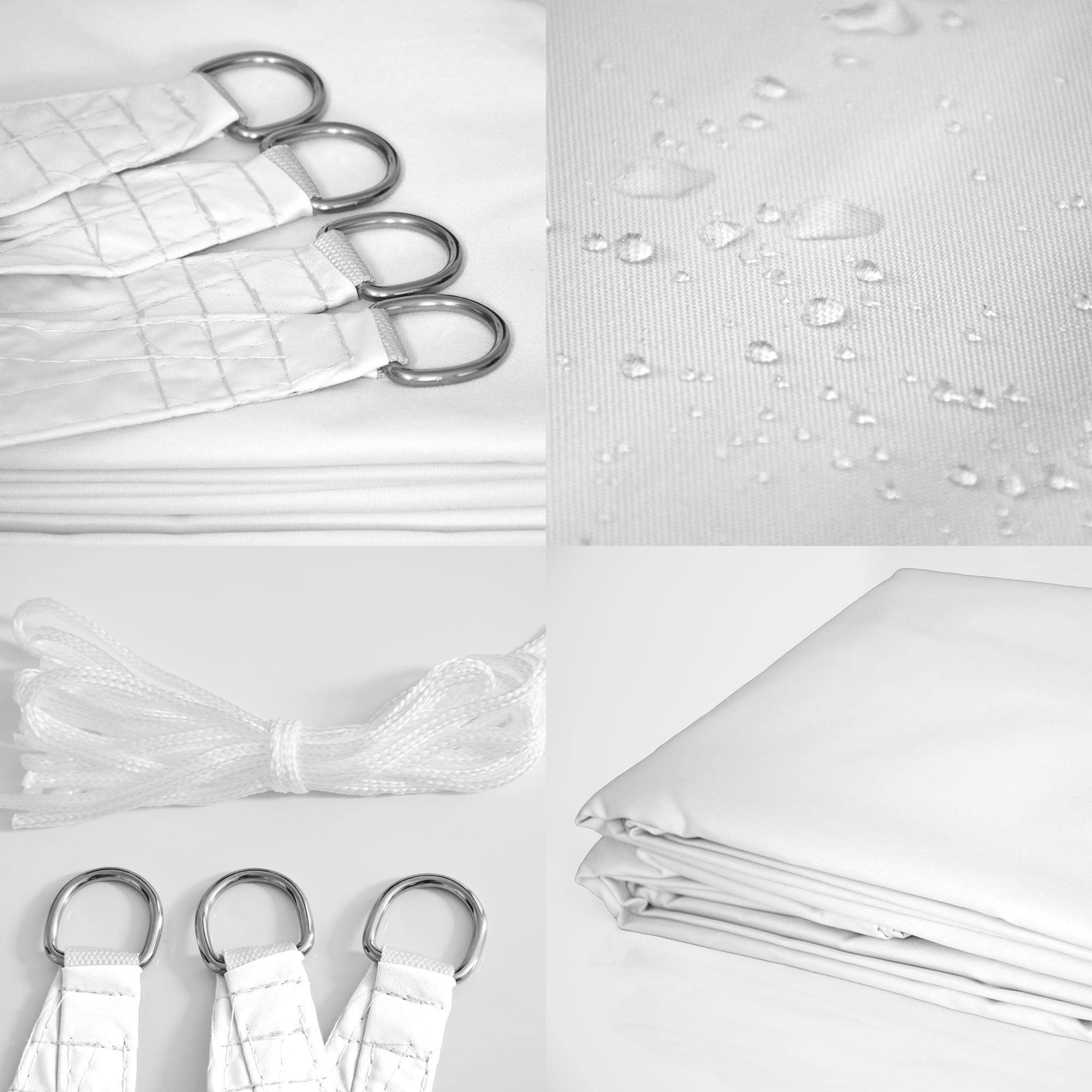 Schaduwdoek 3x4m Rechthoek Wit - 65% Korting!