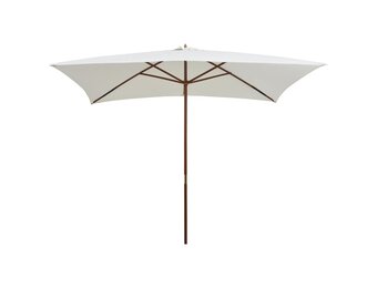 vidaXL Parasol Hout 200x300cm Crèmewit | 61% Korting