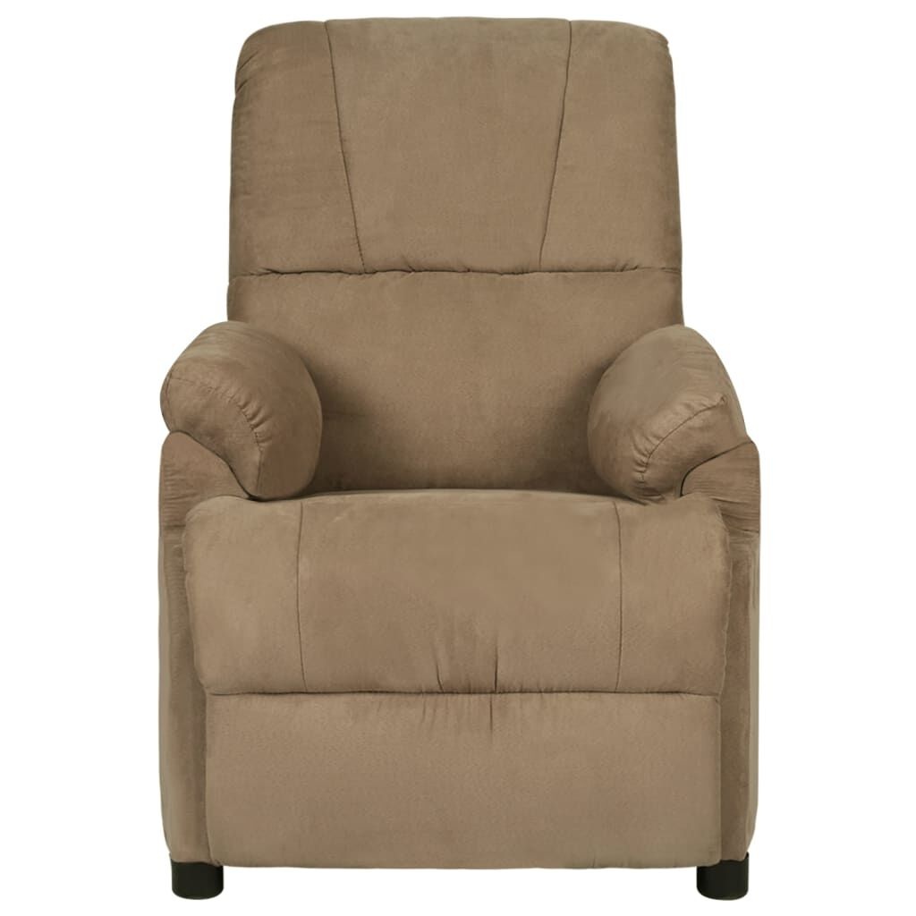 vidaXL Fauteuil Verstelbaar Microvezel Taupe - 40% Korting!