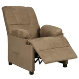vidaXL Fauteuil Verstelbaar Microvezel Taupe - 40% Korting!
