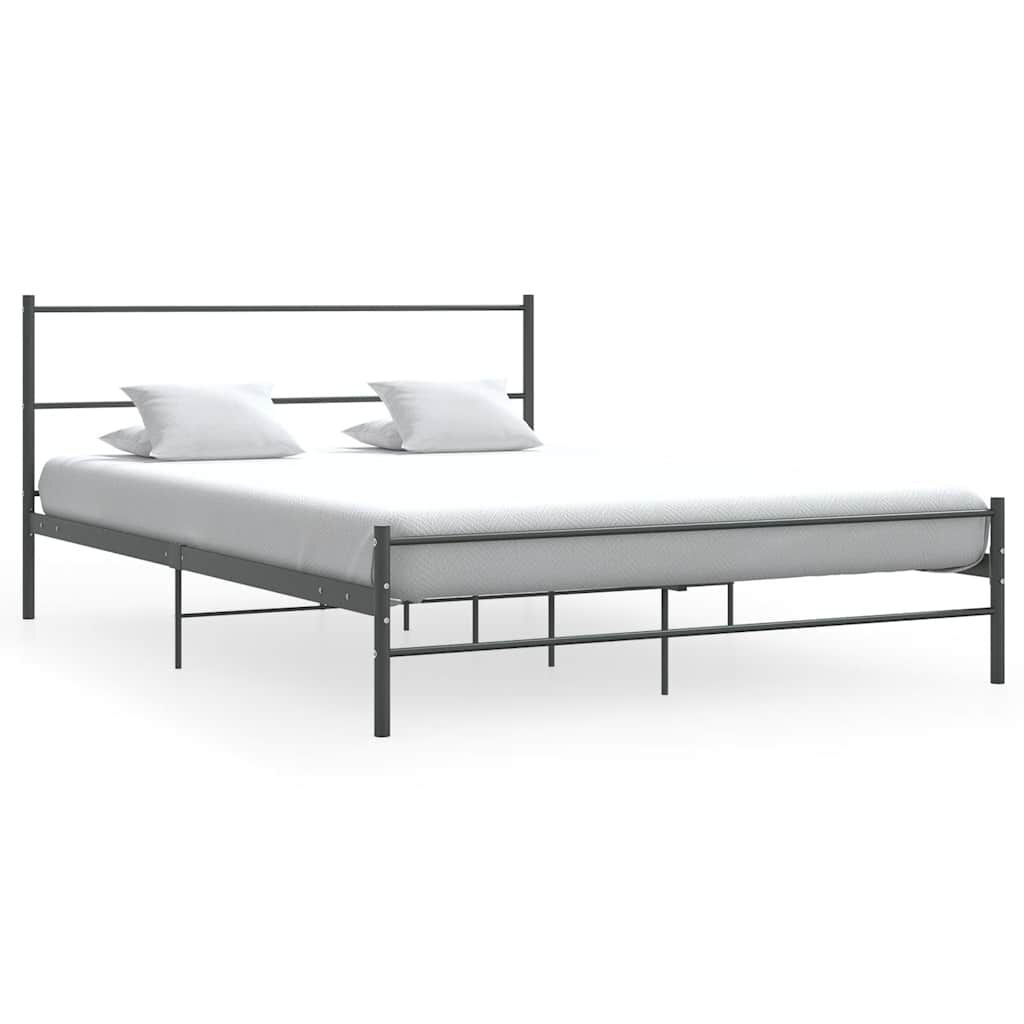 VidaXL Bedframe Metaal Grijs 140x200cm - 40% Korting