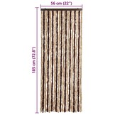 vidaXL Vliegengordijn Chenille Beige/Lichtbruin 56x185cm - 68% Korting!