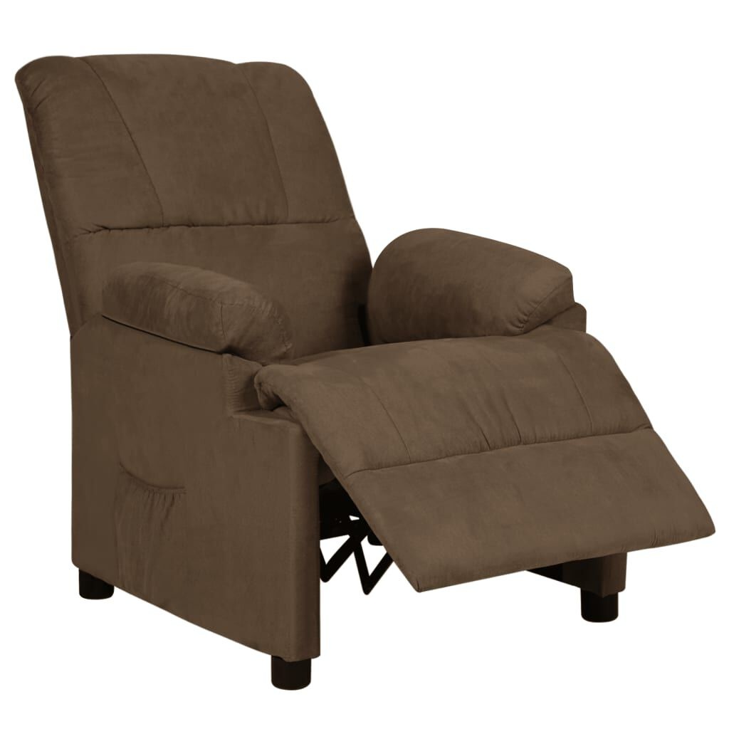 vidaXL Fauteuil Verstelbaar Microvezel Bruin - 55% Korting!