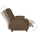 vidaXL Fauteuil Verstelbaar Microvezel Bruin - 55% Korting!