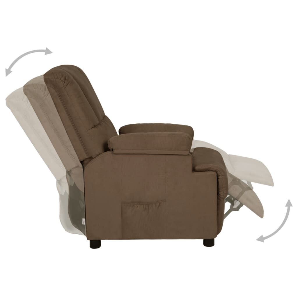 vidaXL Fauteuil Verstelbaar Microvezel Bruin - 55% Korting!