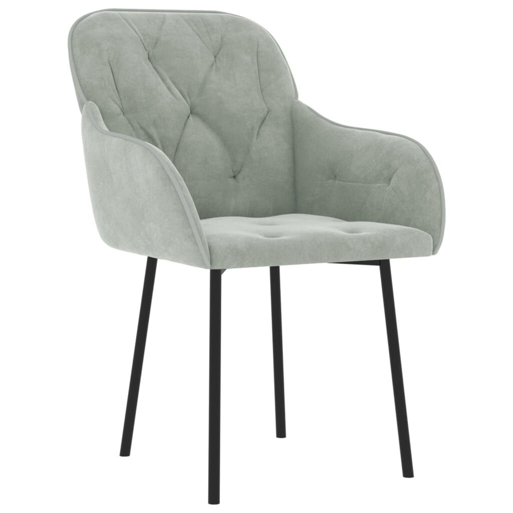 vidaXL Eetkamerstoelen 2 stuks - Fluweel Lichtgrijs - 55% Korting