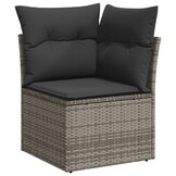 VidaXL Tuinhoekbank Poly Rattan Grijs - 40% Korting!