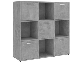 vidaXL Boekenkast Betongrijs (90x30x90 cm) - 40% Korting