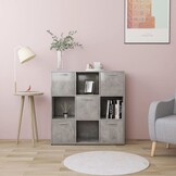 vidaXL Boekenkast Betongrijs (90x30x90 cm) - 40% Korting