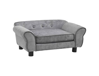 vidaXL Hondenbank Grijs Pluche - 55% Korting!