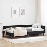 vidaXL Hoekbedframe Zwart Velvet & Hout (80x200cm) - 55% Korting!