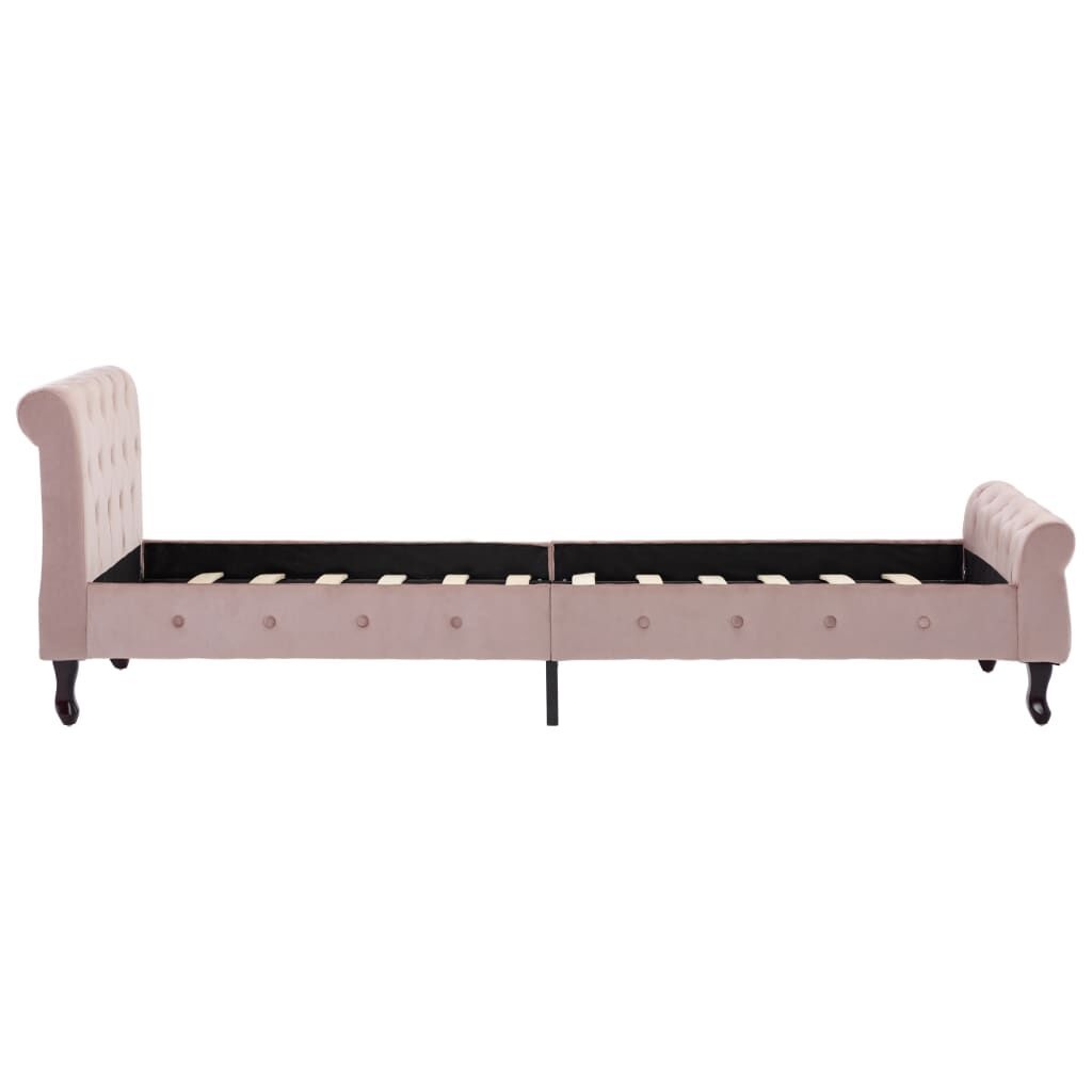 VidaXL Bedframe Fluweel Roze 90x200 cm - 40% Korting