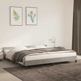 vidaXL Bedframe Fluweel Lichtgrijs 200x200 cm - 40% Korting!