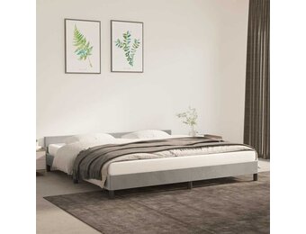 vidaXL Bedframe Fluweel Lichtgrijs 200x200 cm - 40% Korting!