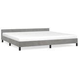 vidaXL Bedframe Fluweel Lichtgrijs 200x200 cm - 40% Korting!