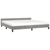 vidaXL Bedframe Fluweel Lichtgrijs 200x200 cm - 40% Korting!