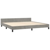 vidaXL Bedframe Fluweel Lichtgrijs 200x200 cm - 40% Korting!