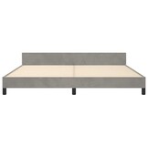 vidaXL Bedframe Fluweel Lichtgrijs 200x200 cm - 40% Korting!