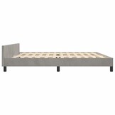 vidaXL Bedframe Fluweel Lichtgrijs 200x200 cm - 40% Korting!