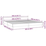 vidaXL Bedframe Fluweel Lichtgrijs 200x200 cm - 40% Korting!