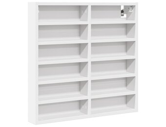 vidaXL Vitrinekast 60x8,5x58 cm bewerkt hout wit