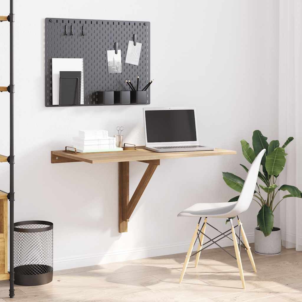 vidaXL Wandtafel inklapbaar 100x60 cm eikenkleurig