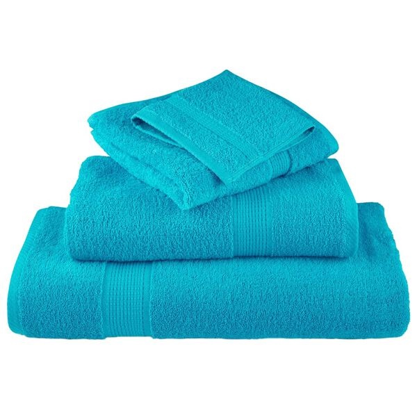 vidaXL Premium washandjes SOLUND 4 stuks turquoise 30x30 cm 600 g/m2