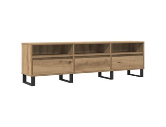 vidaXL Tv-meubel 150x30x44,5 cm bewerkt hout artisanaal eikenkleur