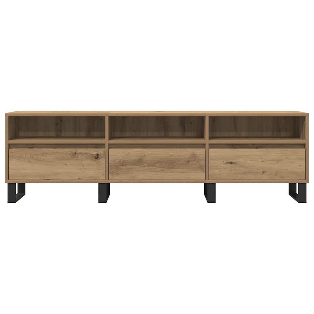 vidaXL Tv-meubel 150x30x44,5 cm bewerkt hout artisanaal eikenkleur