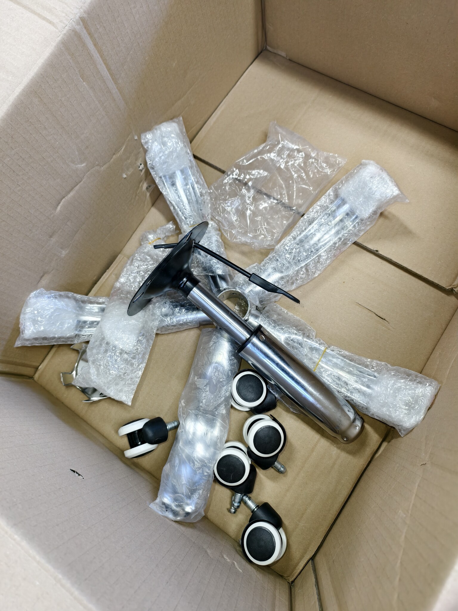 Bureaustoel AVOLA - ergonomisch - ECO-leer - grijs wit