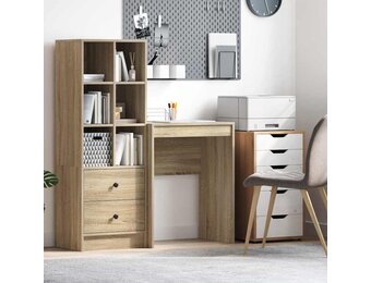 vidaXL Bureau Sonoma eiken 60 x 40 x 76 cm Bewerkt hout